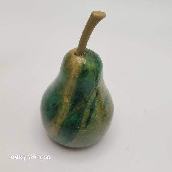 Vintage Small Marble Alabaster Decorative Fruit - Apple and Pear - Picture 6 of 16